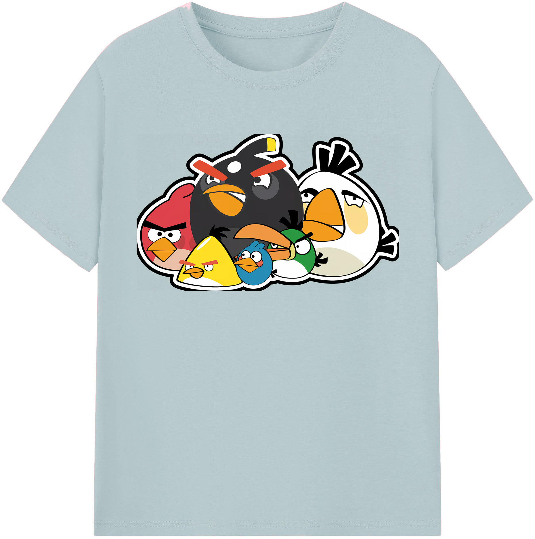 （画像用） Angry Birds アングリーバード 綿100％半袖Tシャツ（フロントプリント）